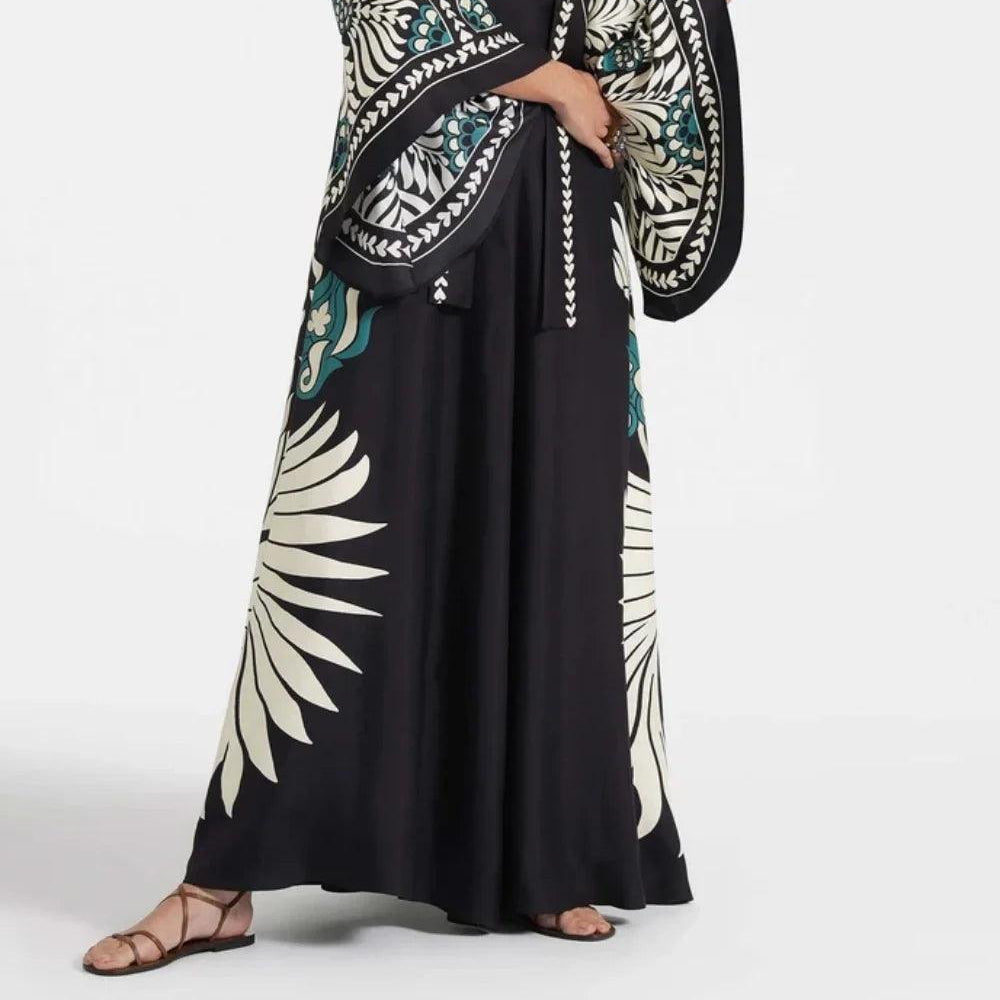Women's Elegant Floral Print Maxi Dress