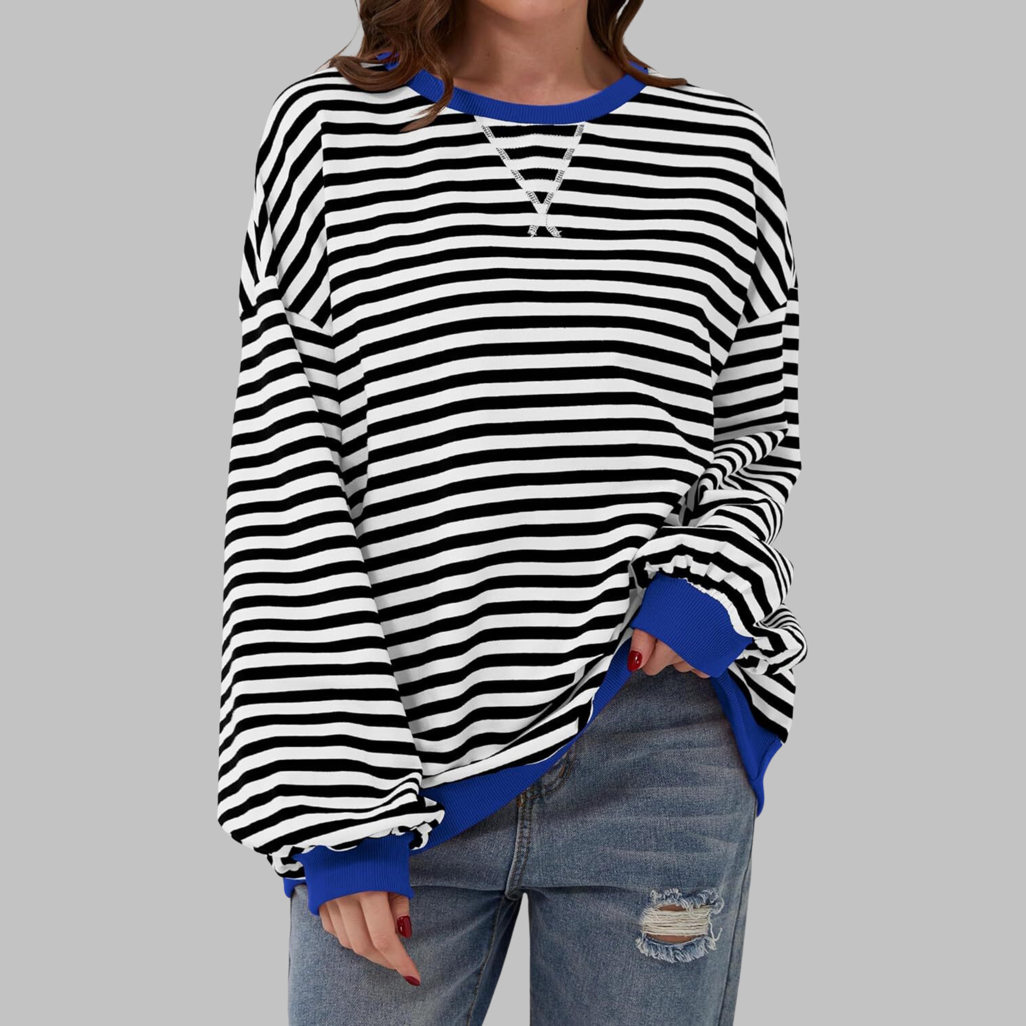 Malin | Cozy Striped Knit Sweater with a Relaxed Fit