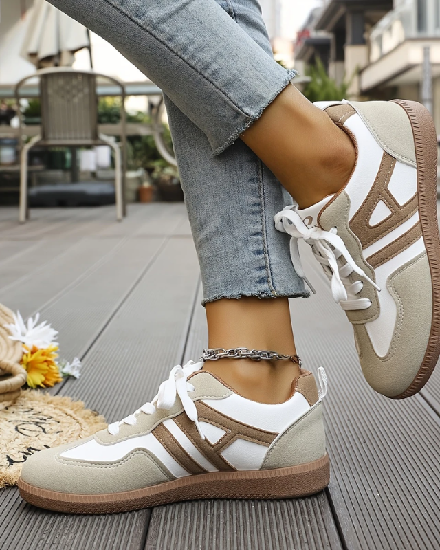 Shoes : Lisa - Orthopedic Comfortable Sneakers in van Paper Favor