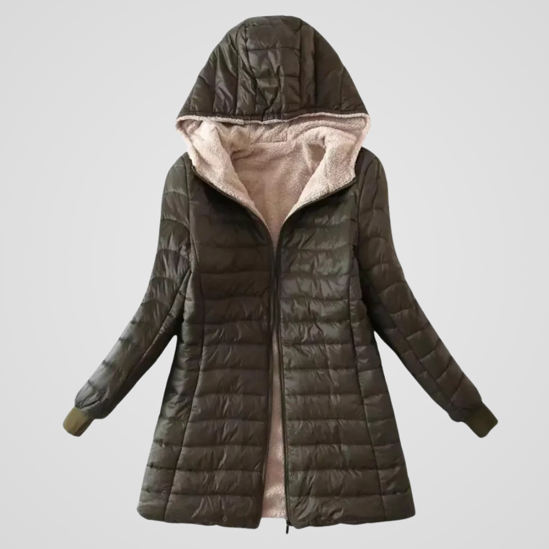 Caroline Sherpa-Lined Winter Coat — Plush Warmth and Cozy Winter Style