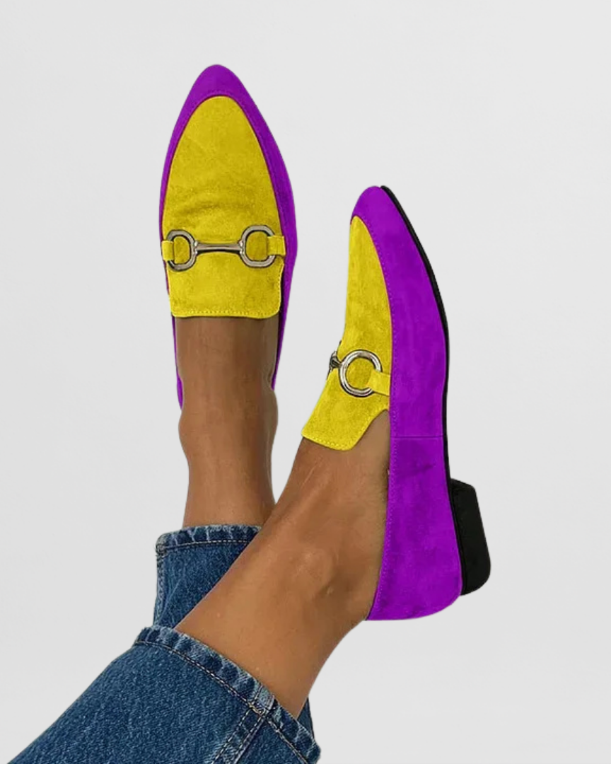 : Hyelianne - Comfortable Loafers in Yellow Lilac van Paper Favor