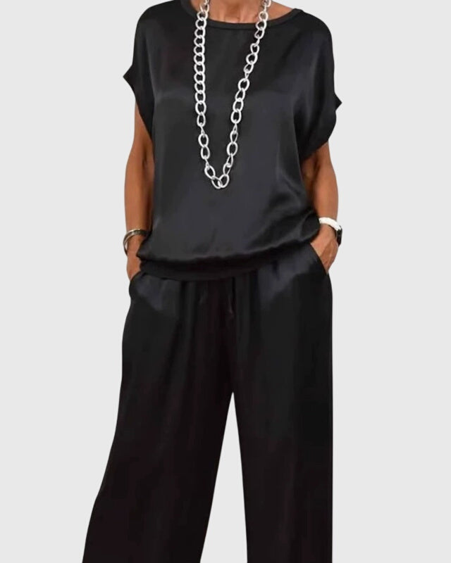 Clothing > Sets : Kayla™ | Elegant Two-Piece Set in van Paper Favor