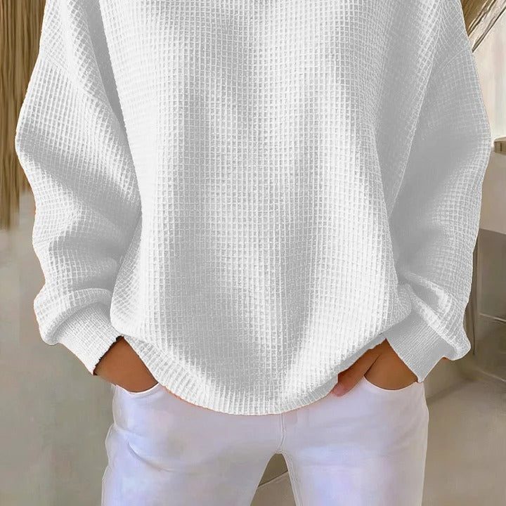Sweater : Luna - Timeless Classic Sweater in White van Paper Favor