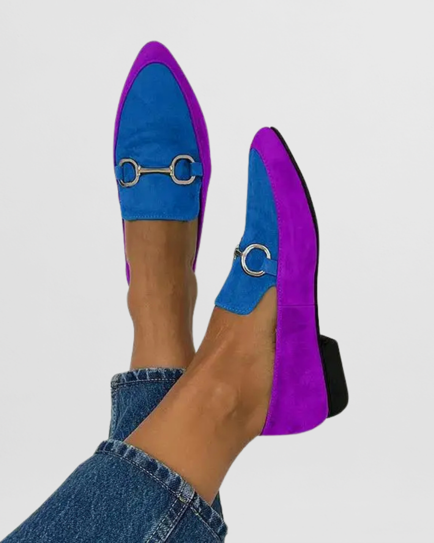: Hyelianne - Comfortable Loafers in Blue Lilac van Paper Favor
