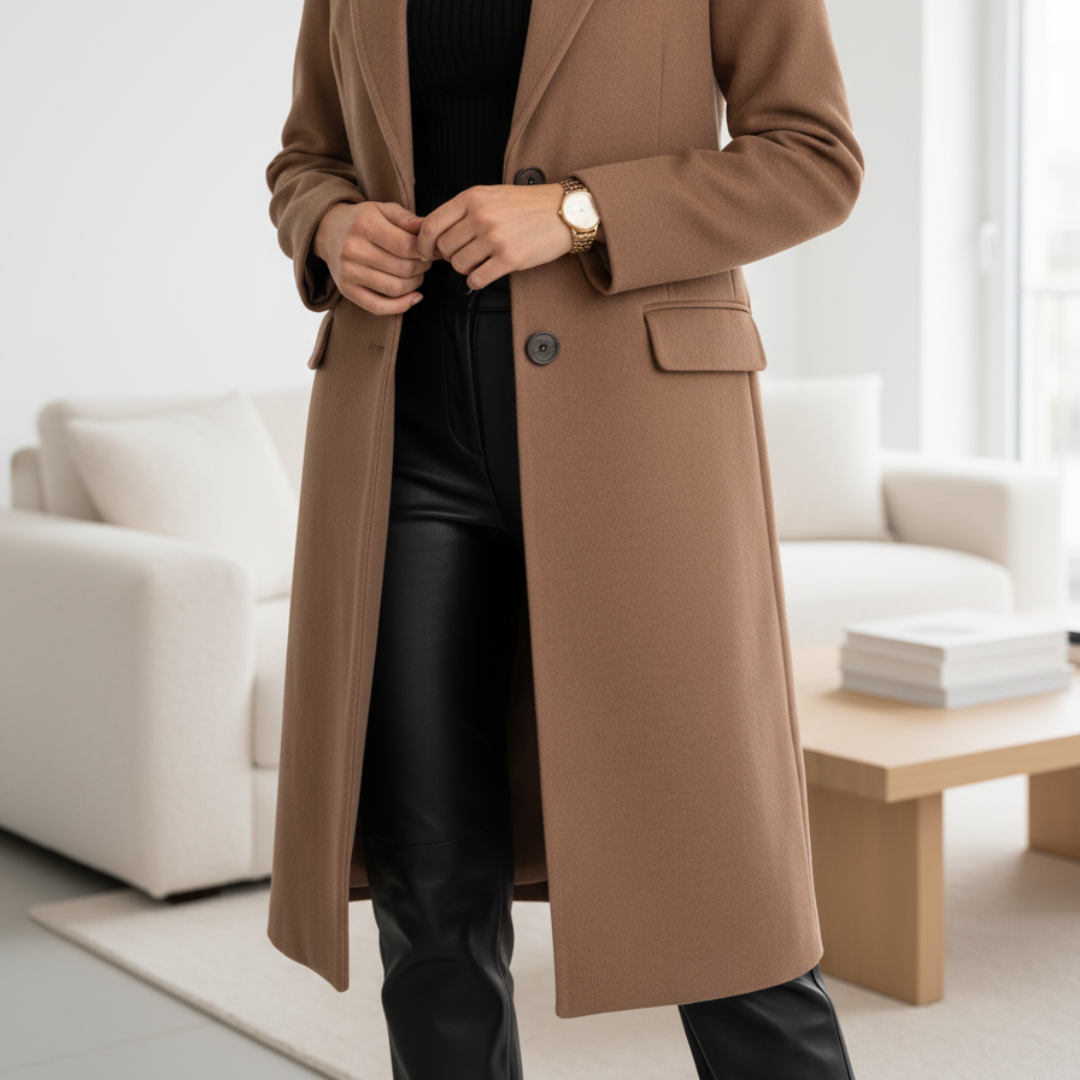 Judith | Luxurious Long Wool Coat for Timeless Elegance