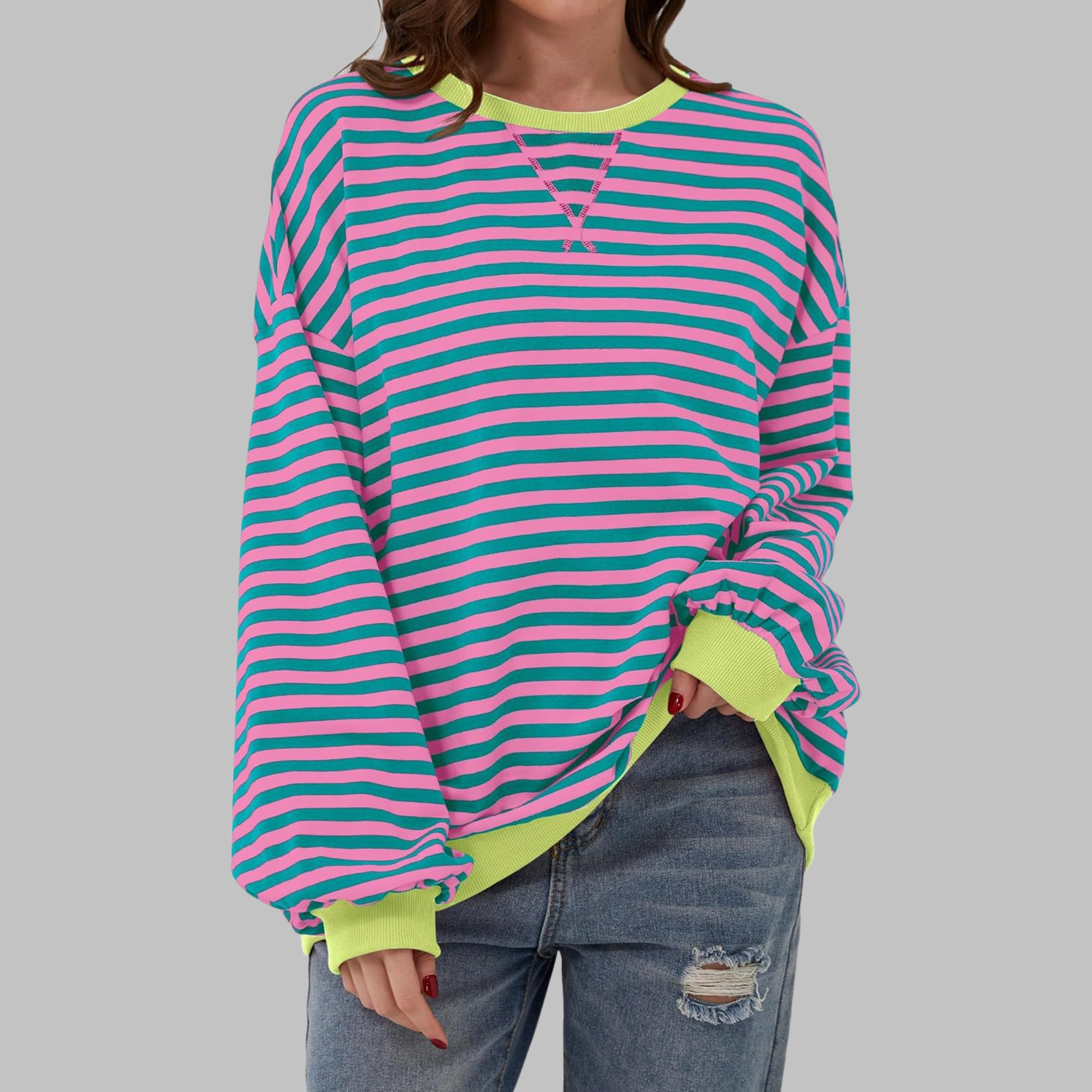 Malin | Cozy Striped Knit Sweater with a Relaxed Fit
