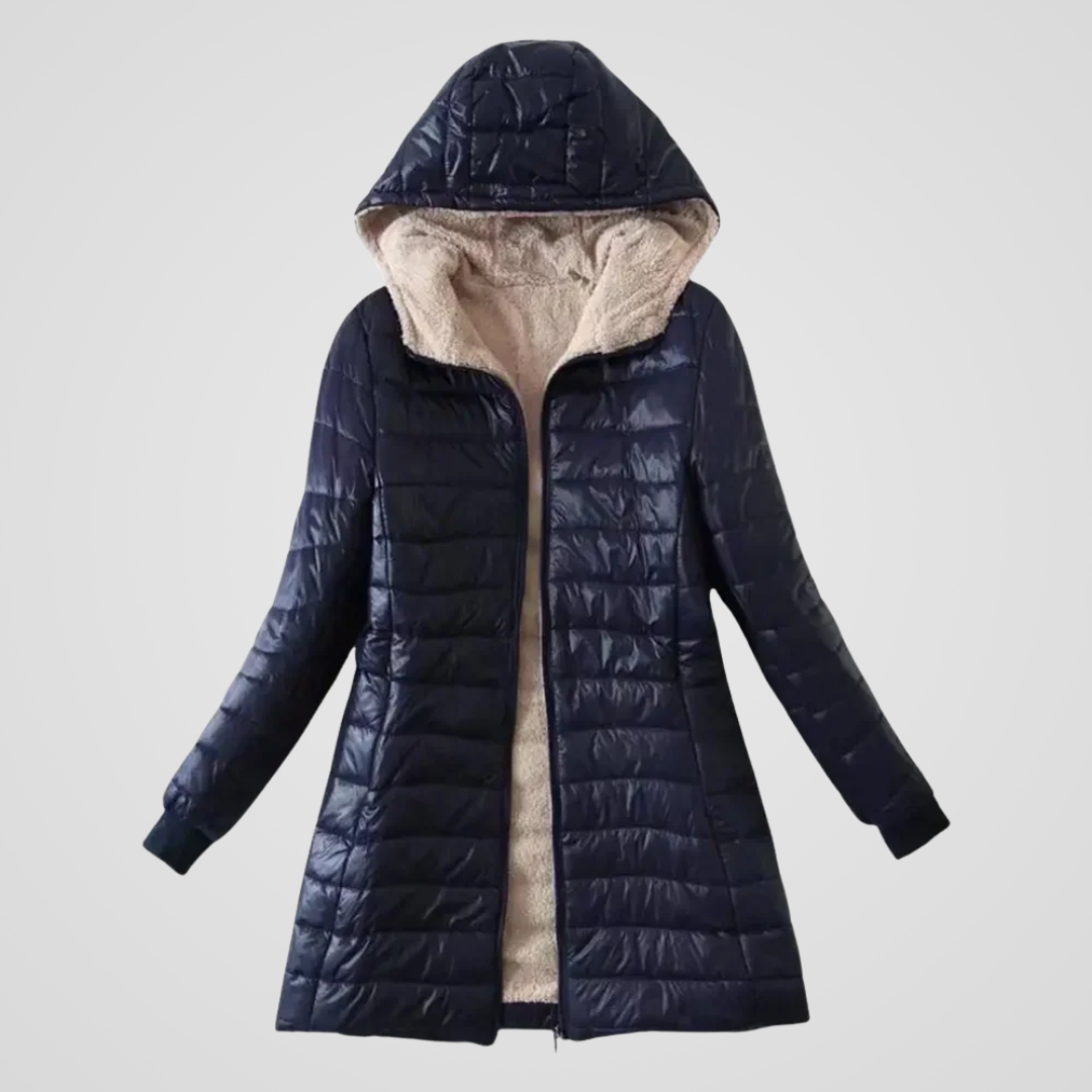 Caroline Sherpa-Lined Winter Coat — Plush Warmth and Cozy Winter Style