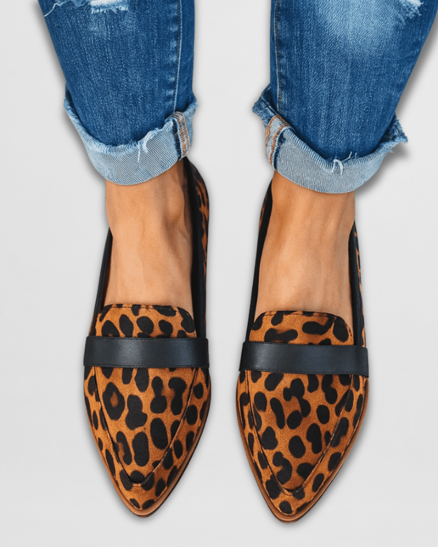 : Helen - Soft Loafers in Leopard van Paper Favor