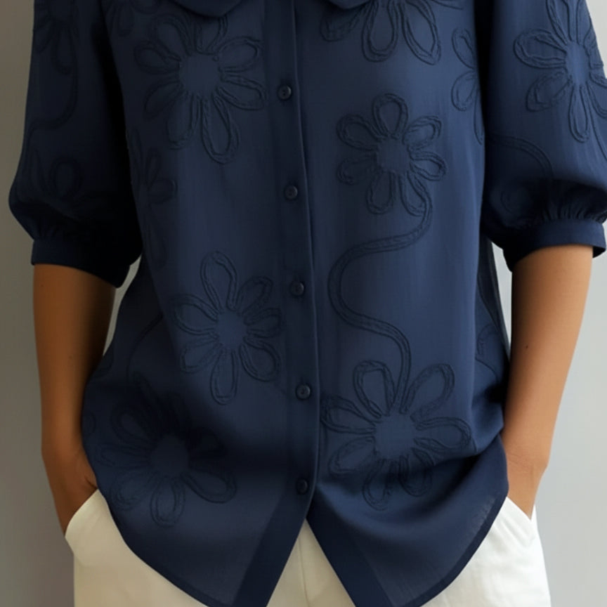 Kayleigh | Light floral blouse natural elegance