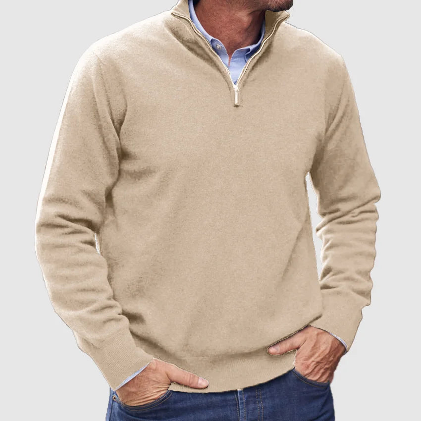 Italian-Made Men's Zip-Up Sweater