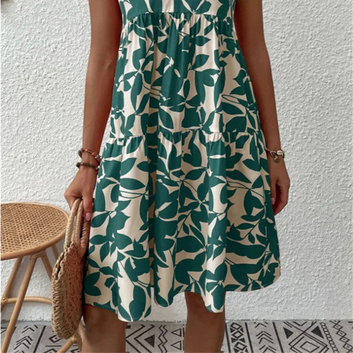 Women > Dresses : Women's Tasha Blooming Flowy Dress - Ethereal, Airy Silhouette for in Green van Paper Favor