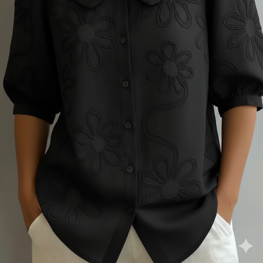 Kayleigh | Light floral blouse natural elegance