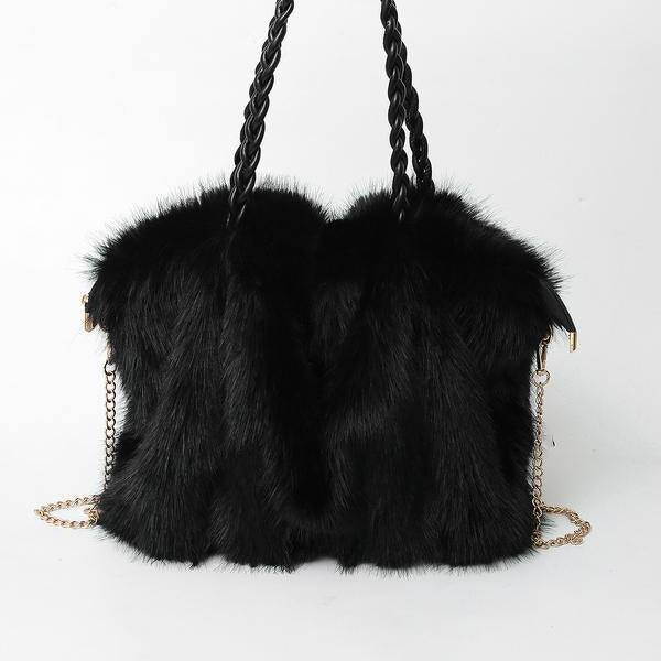 Plush Velvet Shoulder Tote Bag — Versatile, Luxurious Everyday Essential