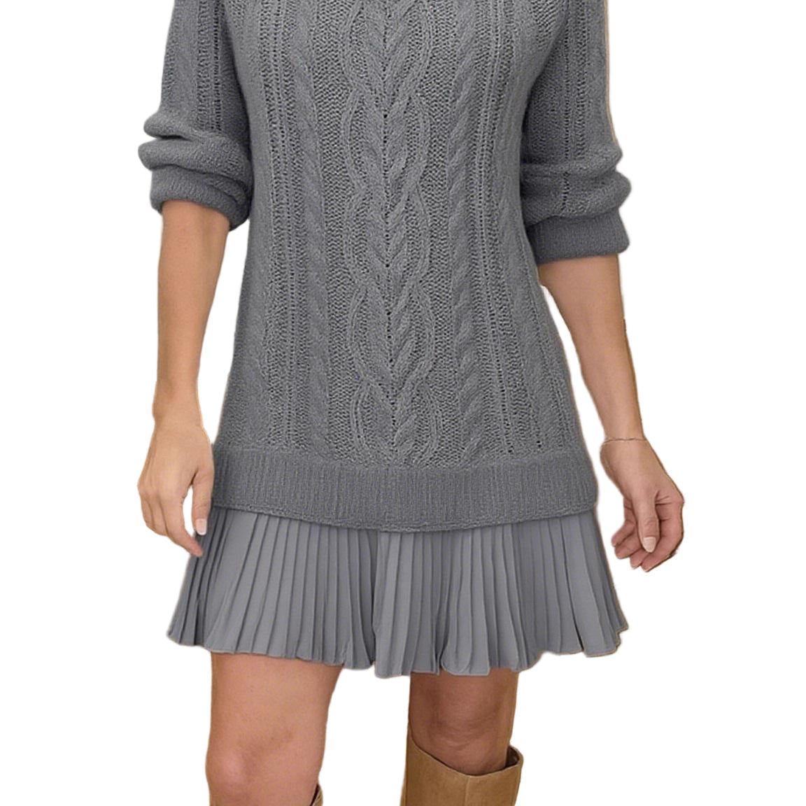 Nika - Modern short knitted dress