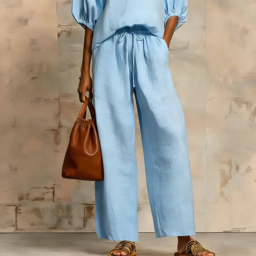 Valencia | Elegant Relaxed Linen Two-Piece Set