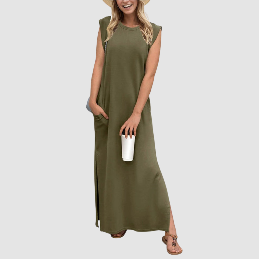Women's Elegant Maxi Dress - Timeless Glamour in a Flowing Silhouette