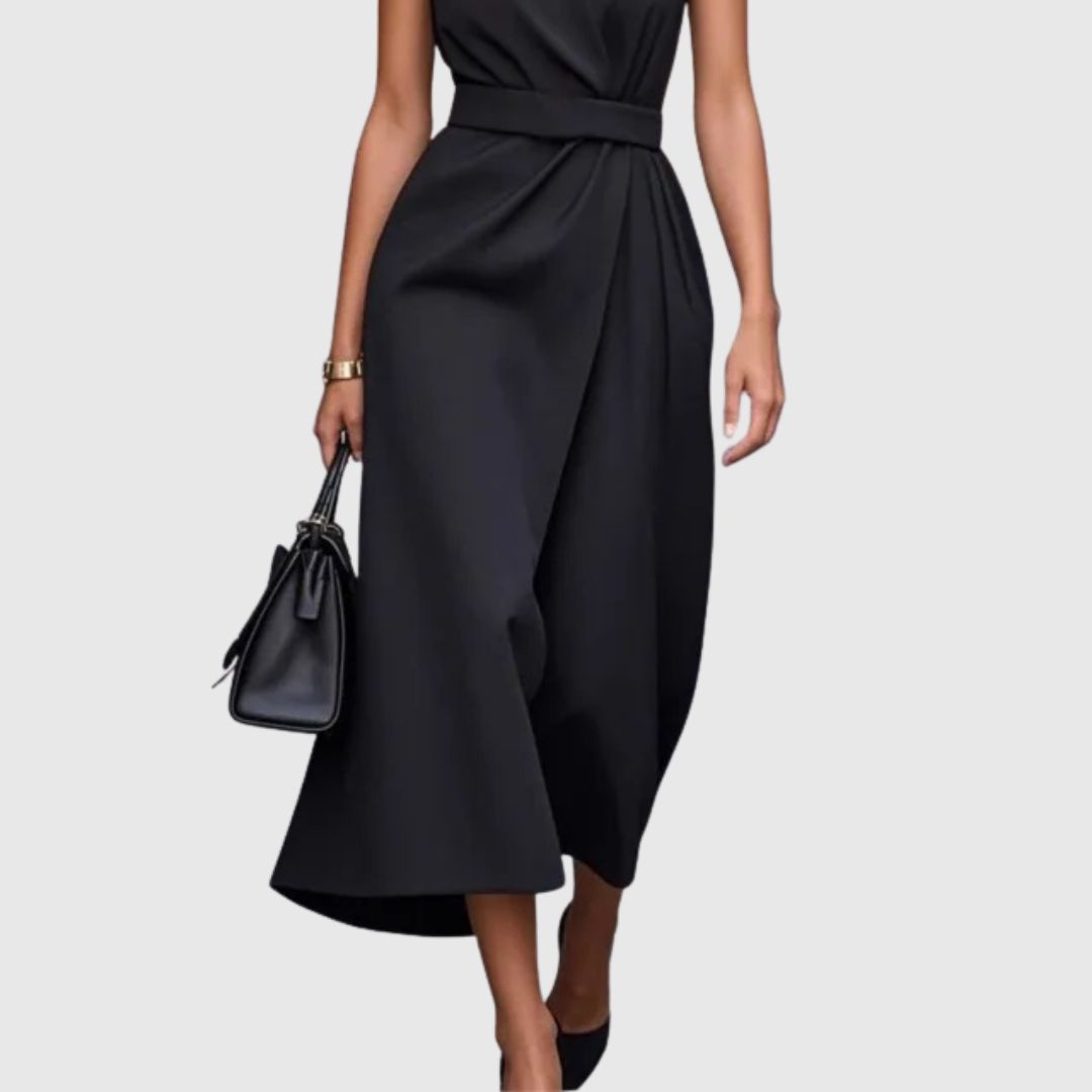 Women's Timeless, Elegant Round-Neck Dress