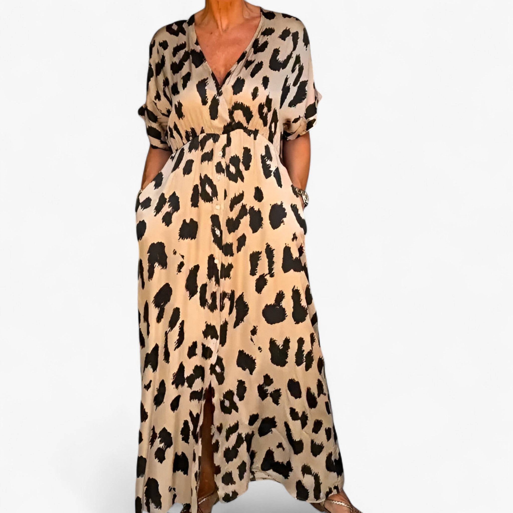 Women's Carmen Leopard Print Maxi Dress