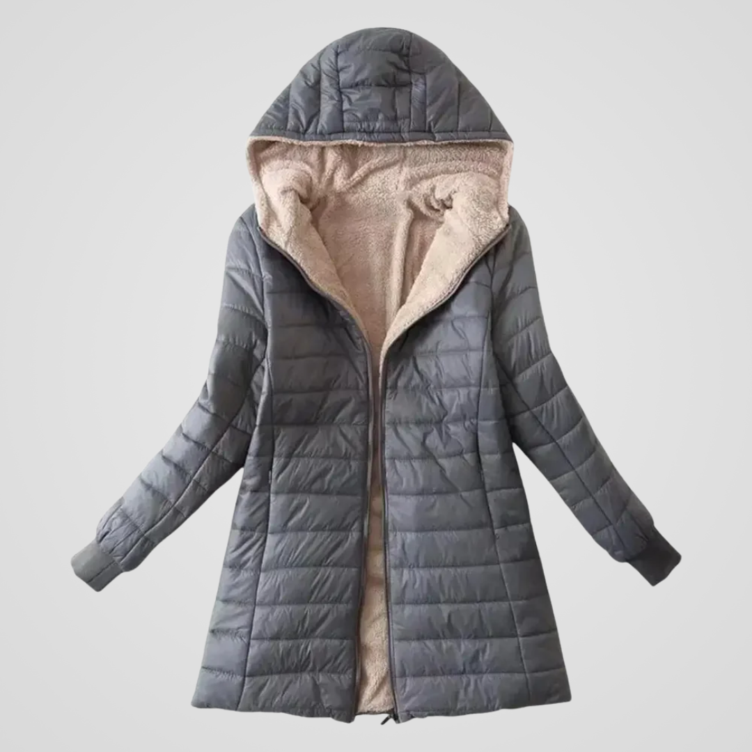 Caroline Sherpa-Lined Winter Coat — Plush Warmth and Cozy Winter Style