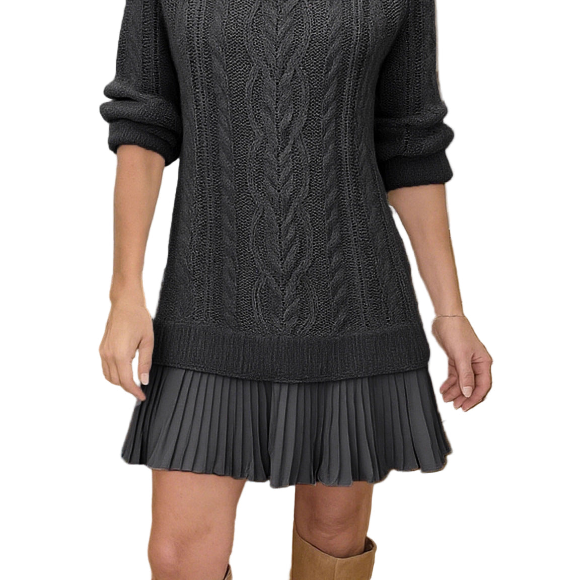 Nika - Modern short knitted dress