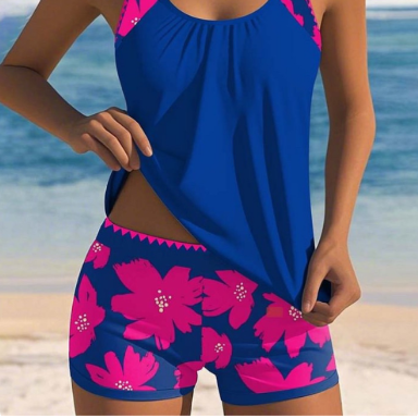 Ellen florales Tankini-Oberteil mit passendem Boxer-Set