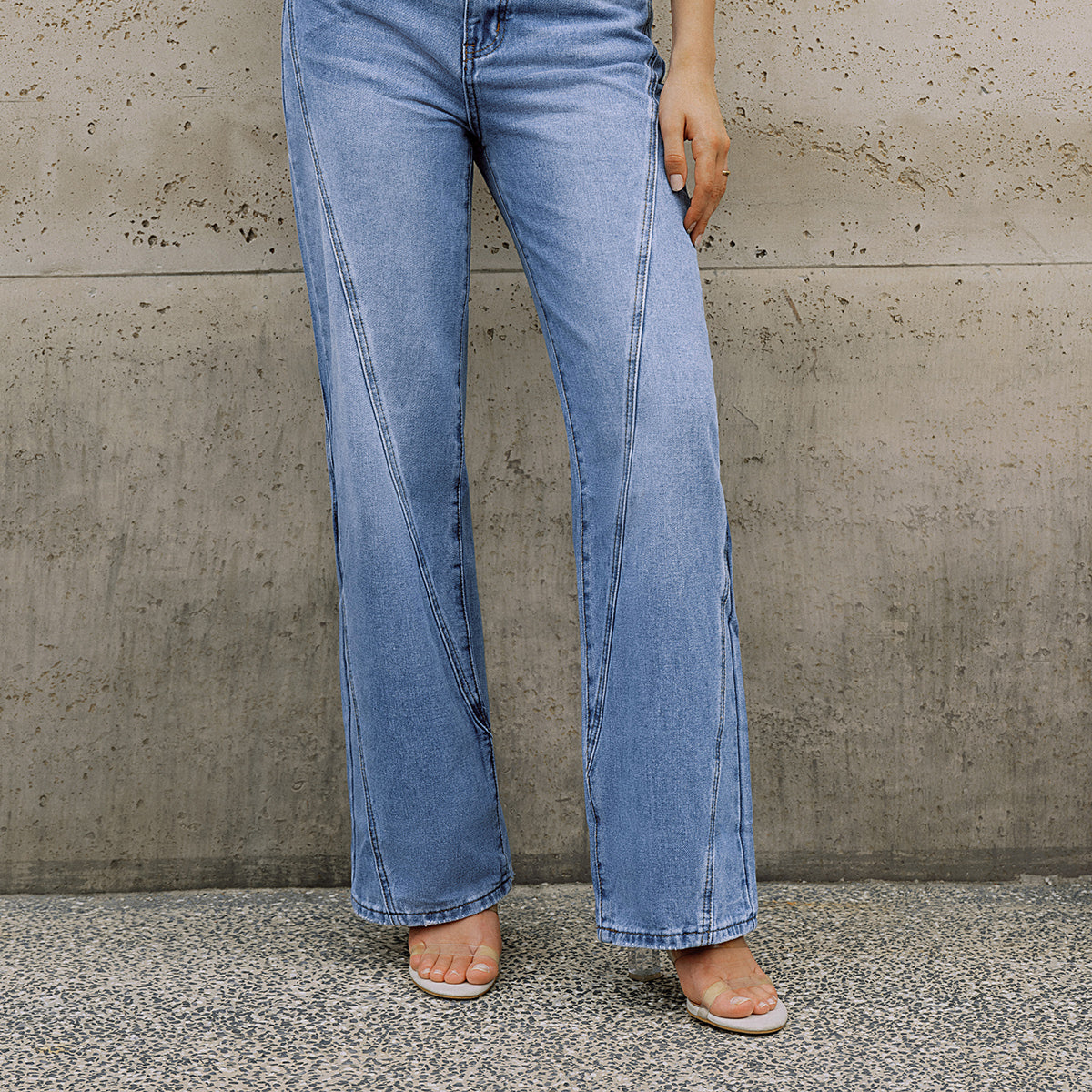 Women's Vintage Denim Wide-Leg Pants