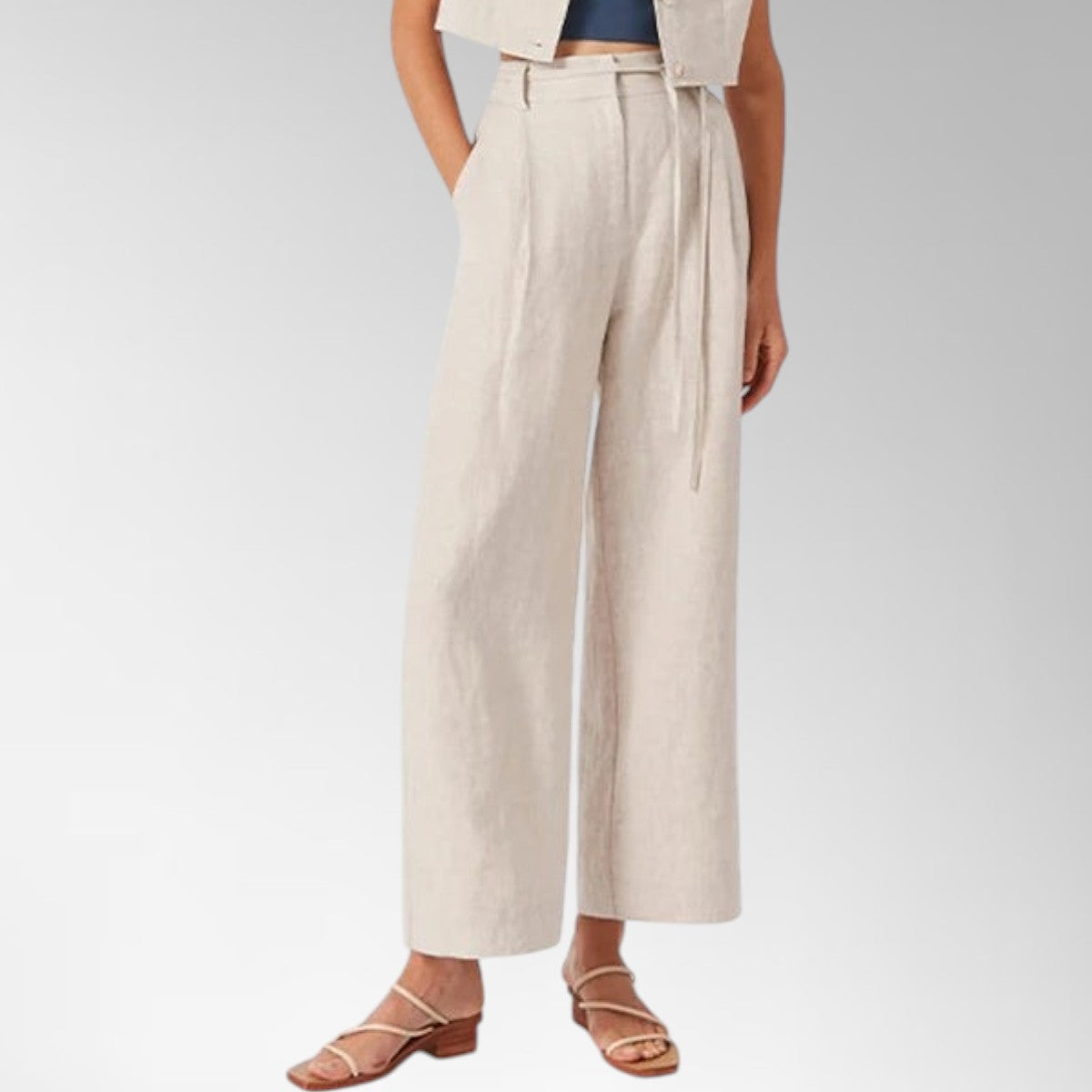 Women's Leg Trousers – Flowy, Breathable Fabric for Everyday Style