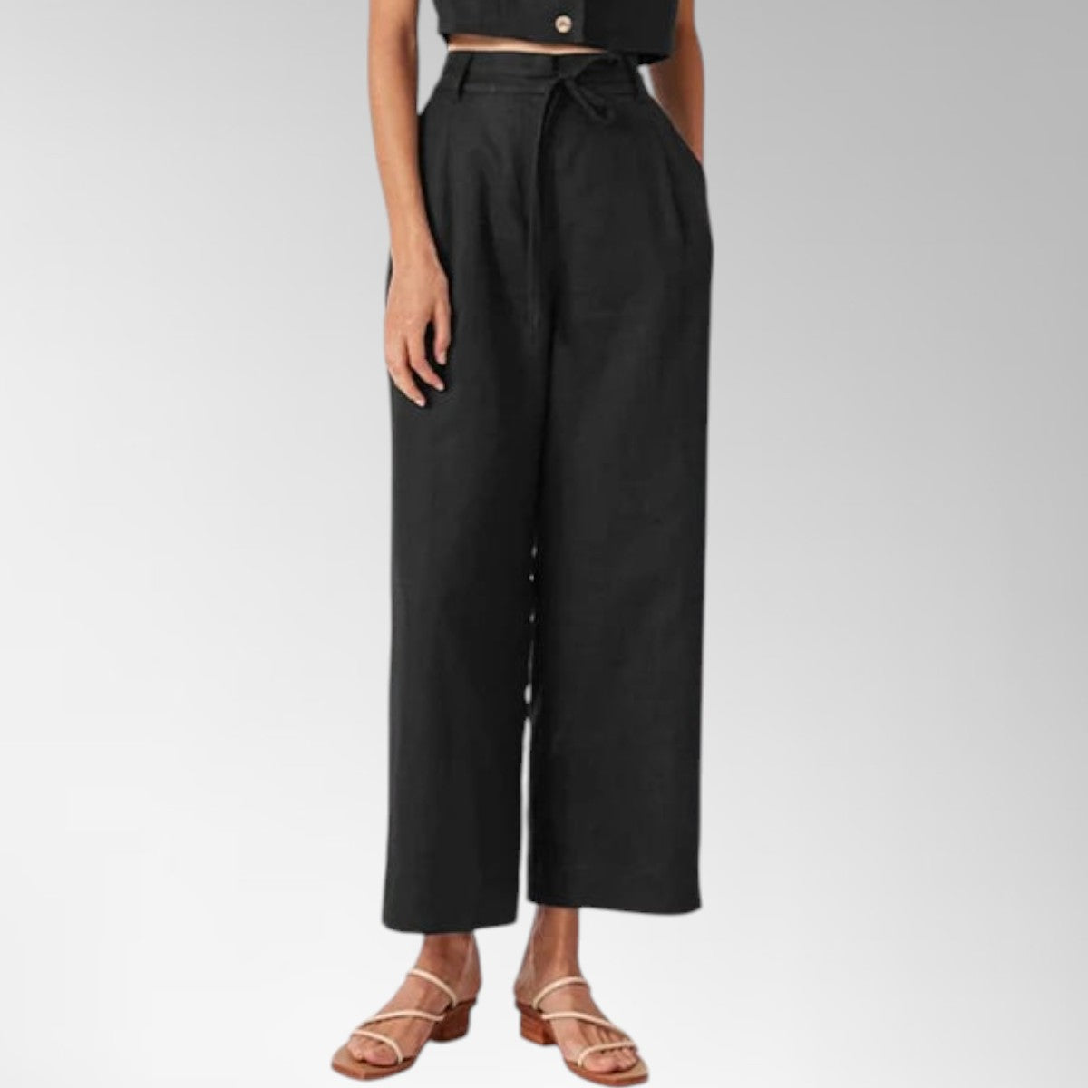 Women's Leg Trousers – Flowy, Breathable Fabric for Everyday Style