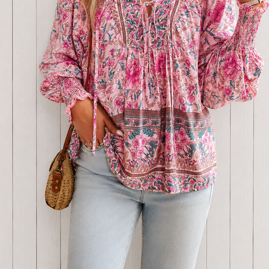 Clothing > Blouses : Audry™ | Elegant Blouse in Pink van DUUWE