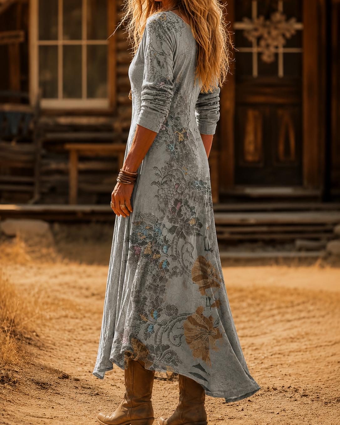 : Celestine | Vintage Bohemian Autumn Dress in van Paper Favor