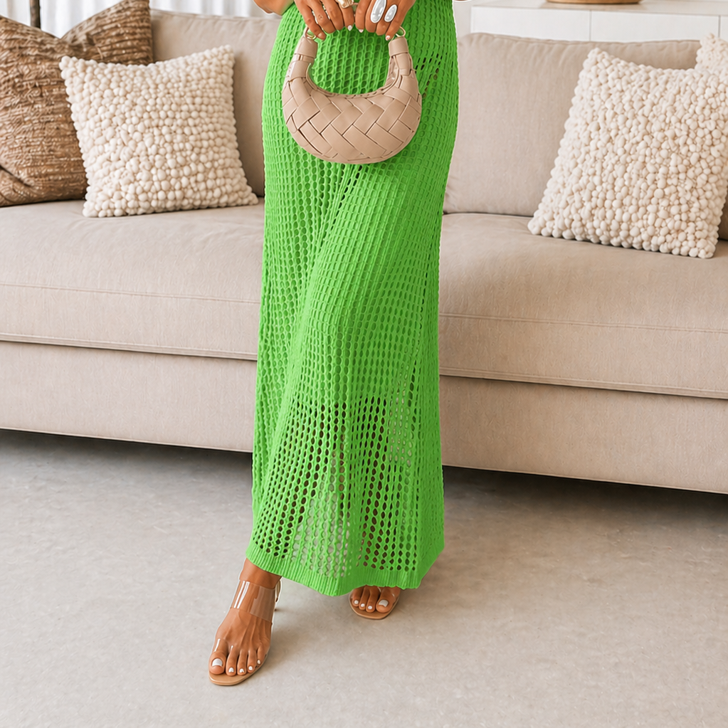 Clothing > Dresses : Bethany™ Cut-Out Long Maxi Dress + Free Inner Dress in Green van Paper Favor