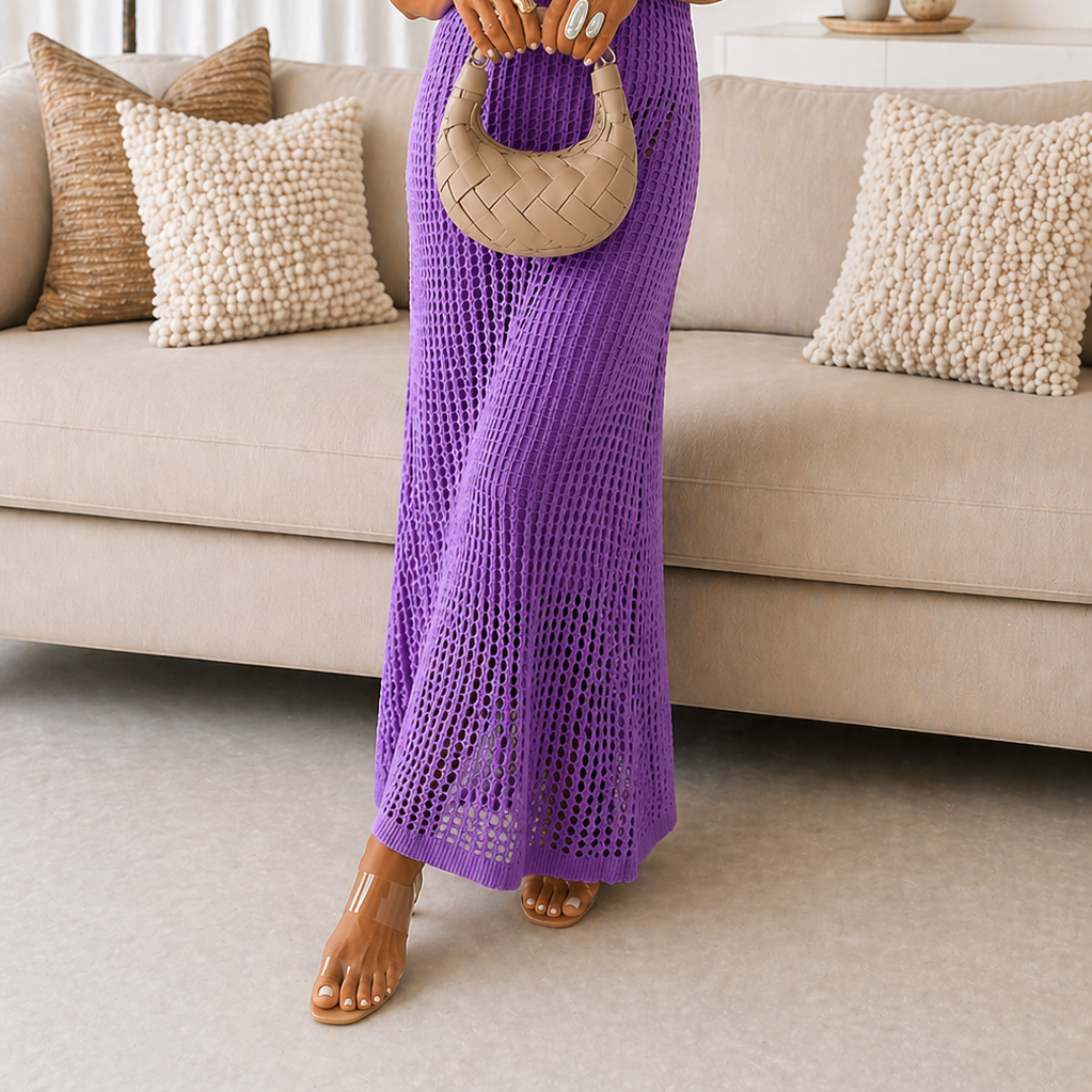 Clothing > Dresses : Bethany™ Cut-Out Long Maxi Dress + Free Inner Dress in Purple van Paper Favor