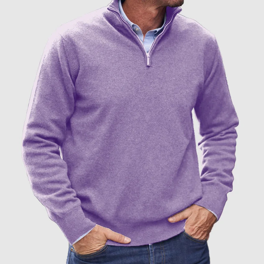 Italian-Made Men's Zip-Up Sweater