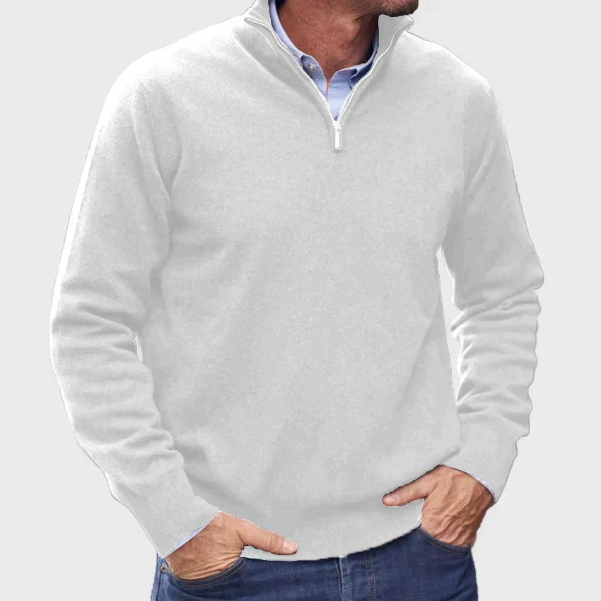 Italian-Made Men's Zip-Up Sweater