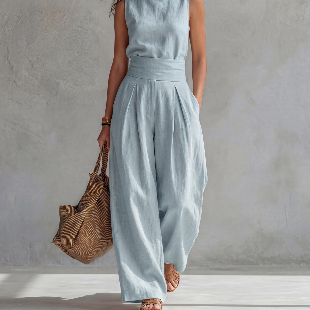 Maria | Elegant Wide Leg Pants and Top Set