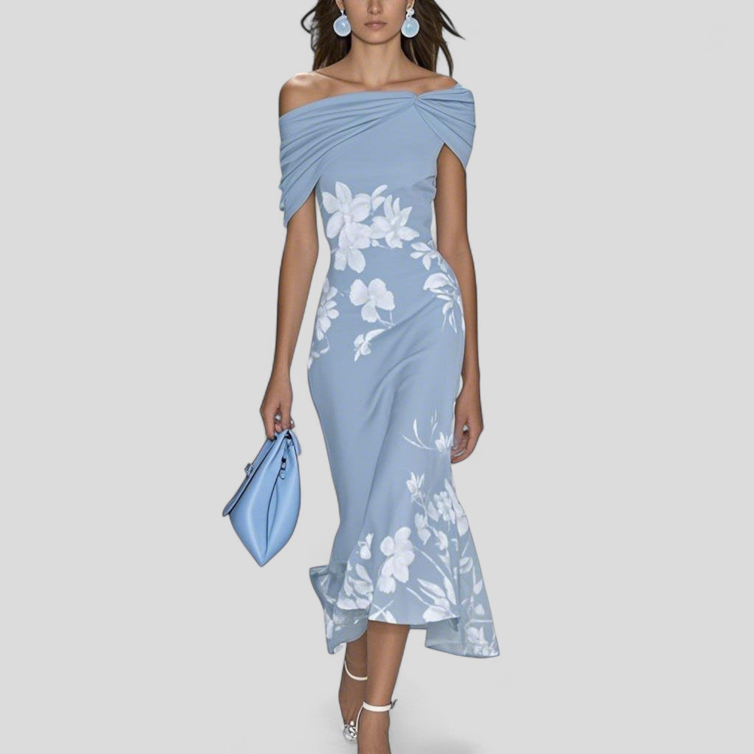 Elegant statement midi dress for women | Isabrunel 1