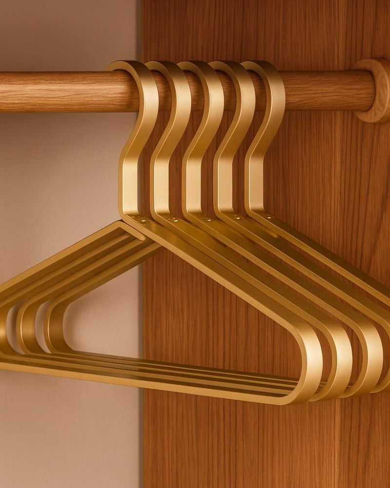 Clothes Hanger : Men's Hangers in Aluminum - Slim, Non-slip, Space-saving in van Paper Favor