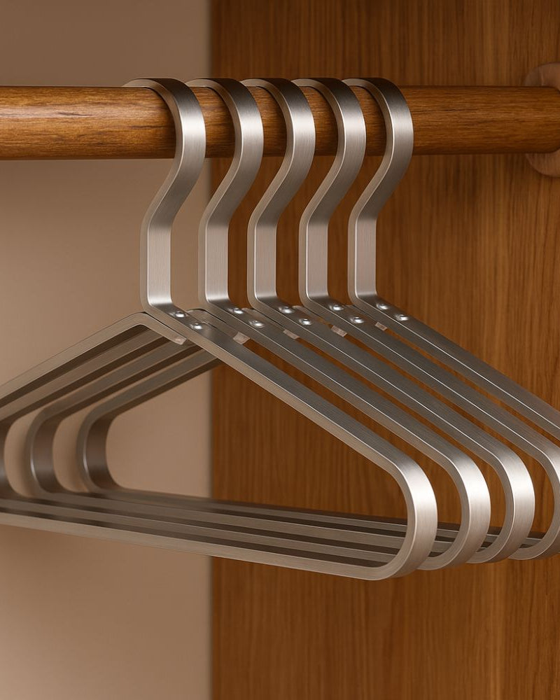 Clothes Hanger : Men's Hangers in Aluminum - Slim, Non-slip, Space-saving in van Paper Favor