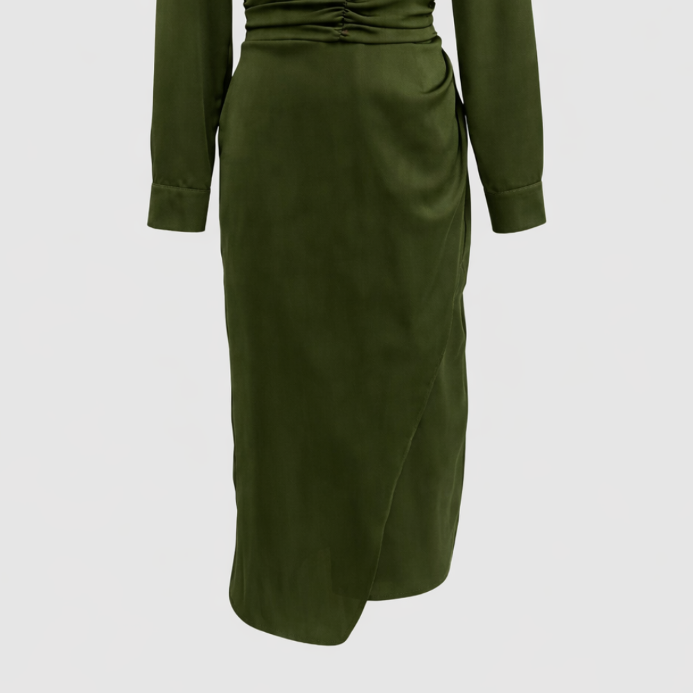 Narelle | Elegant tailored wrap dress with a flattering fit