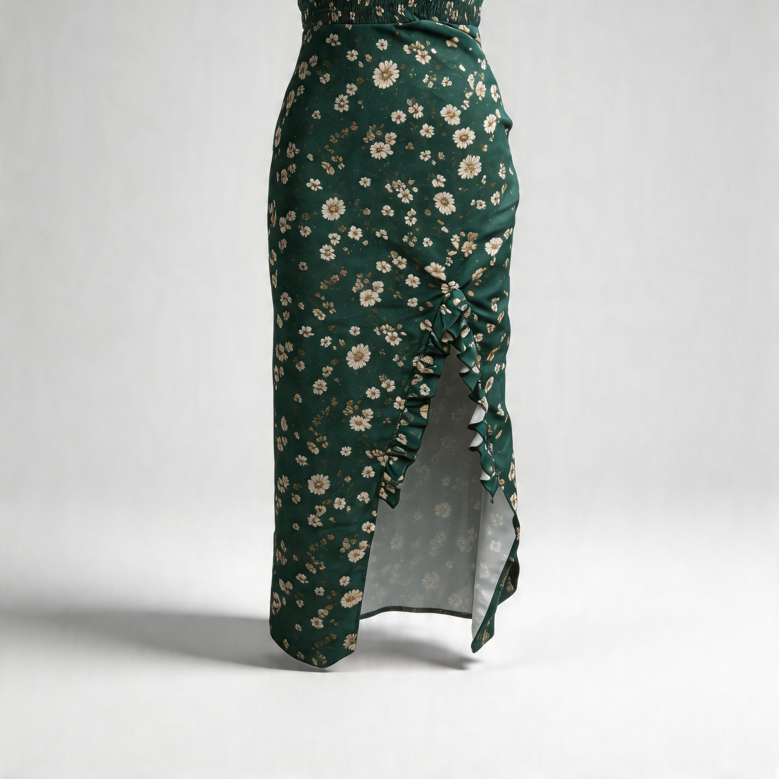 Chic Vintage Lace-Trim Striped Floral Maxi Dress