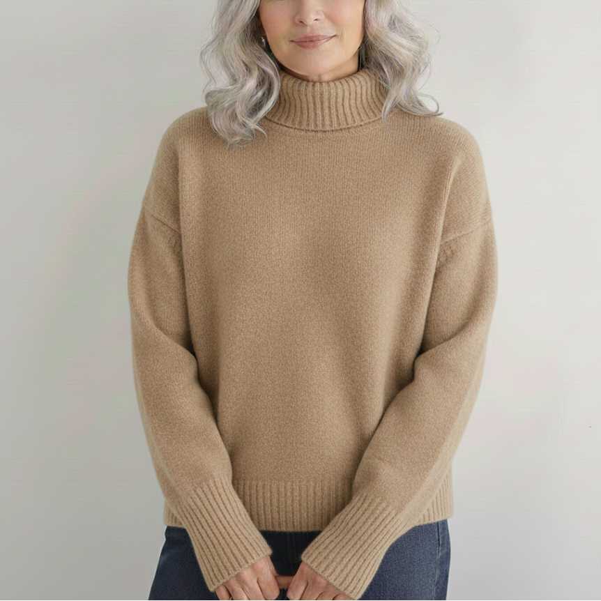 Hailey | Luxurious Pure Cashmere Turtleneck Sweater – Timeless Classic