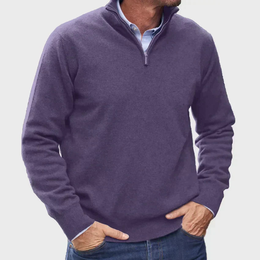 Italian-Made Men's Zip-Up Sweater