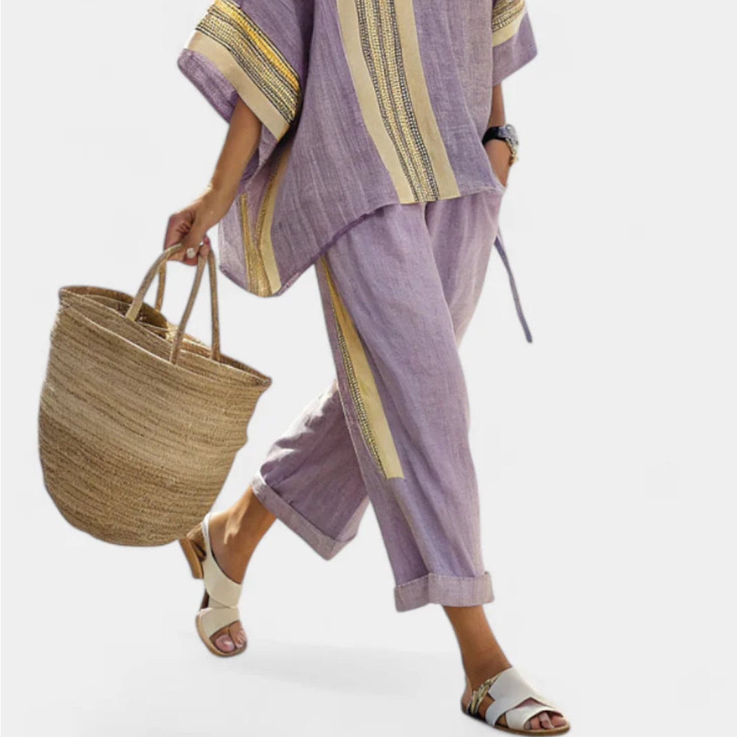 Clothing > Sets : Vivanya | Elegant Set in Purple S van Paper Favor