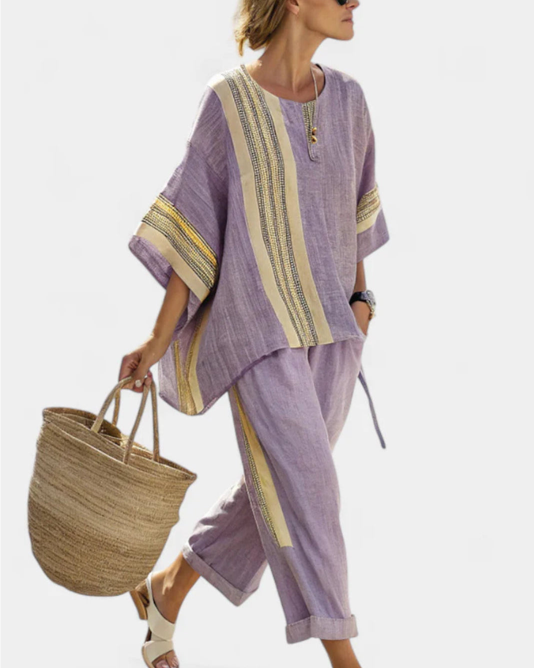 Clothing > Sets : Vivanya | Elegant Set in Purple S van Paper Favor
