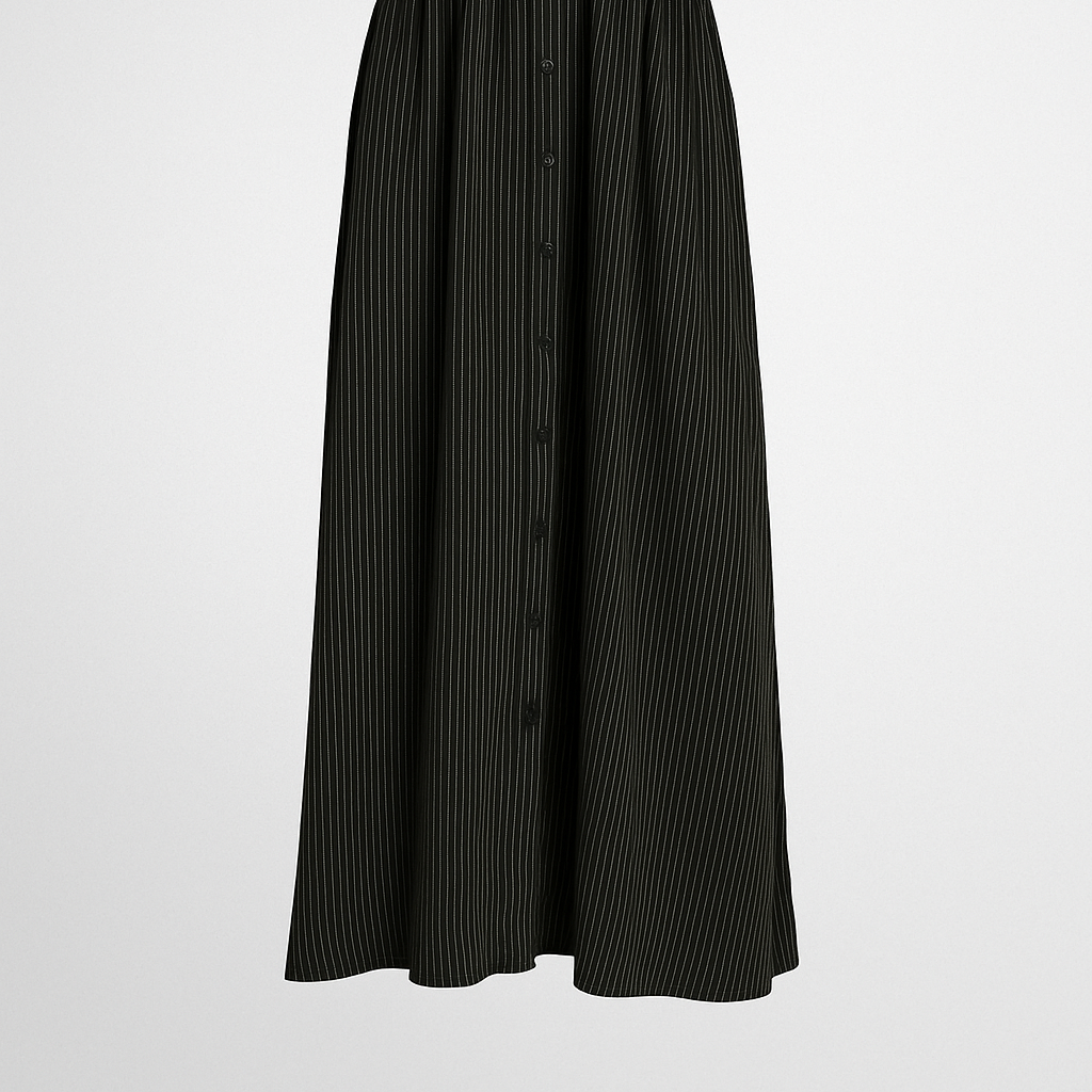 Women's Elegant Midi Dress with Pockets