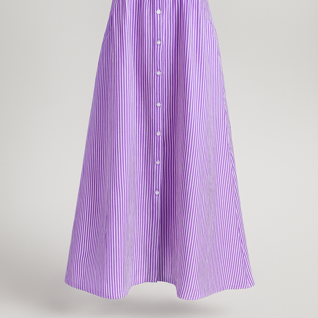 Women's Elegant Midi Dress with Pockets