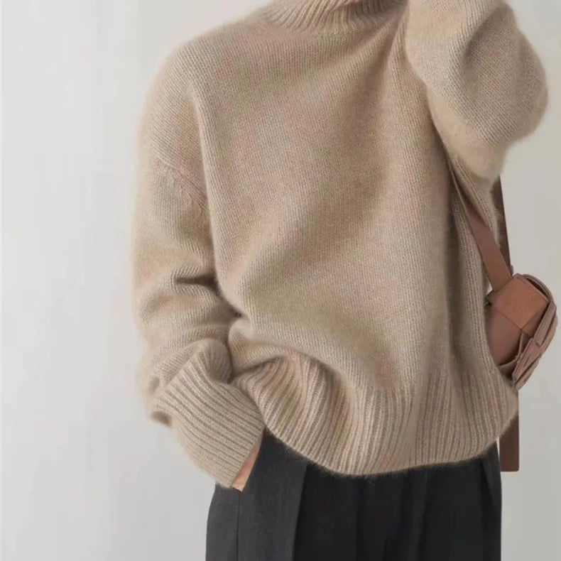 Isabella Cozy Turtleneck Knit Sweater