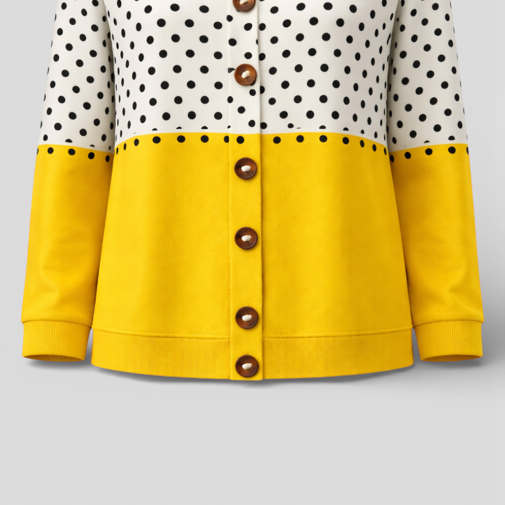 Women’s Vintage-Inspired Polyester Cardigan Sweater — Timeless, Cozy Knitwear for Everyday Elegance