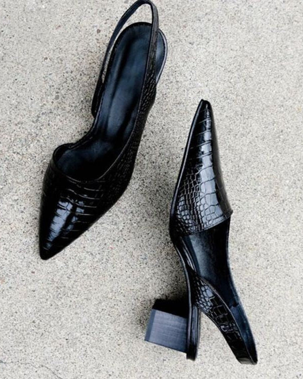 : Liza - Elegant slip-on Heels in van Paper Favor
