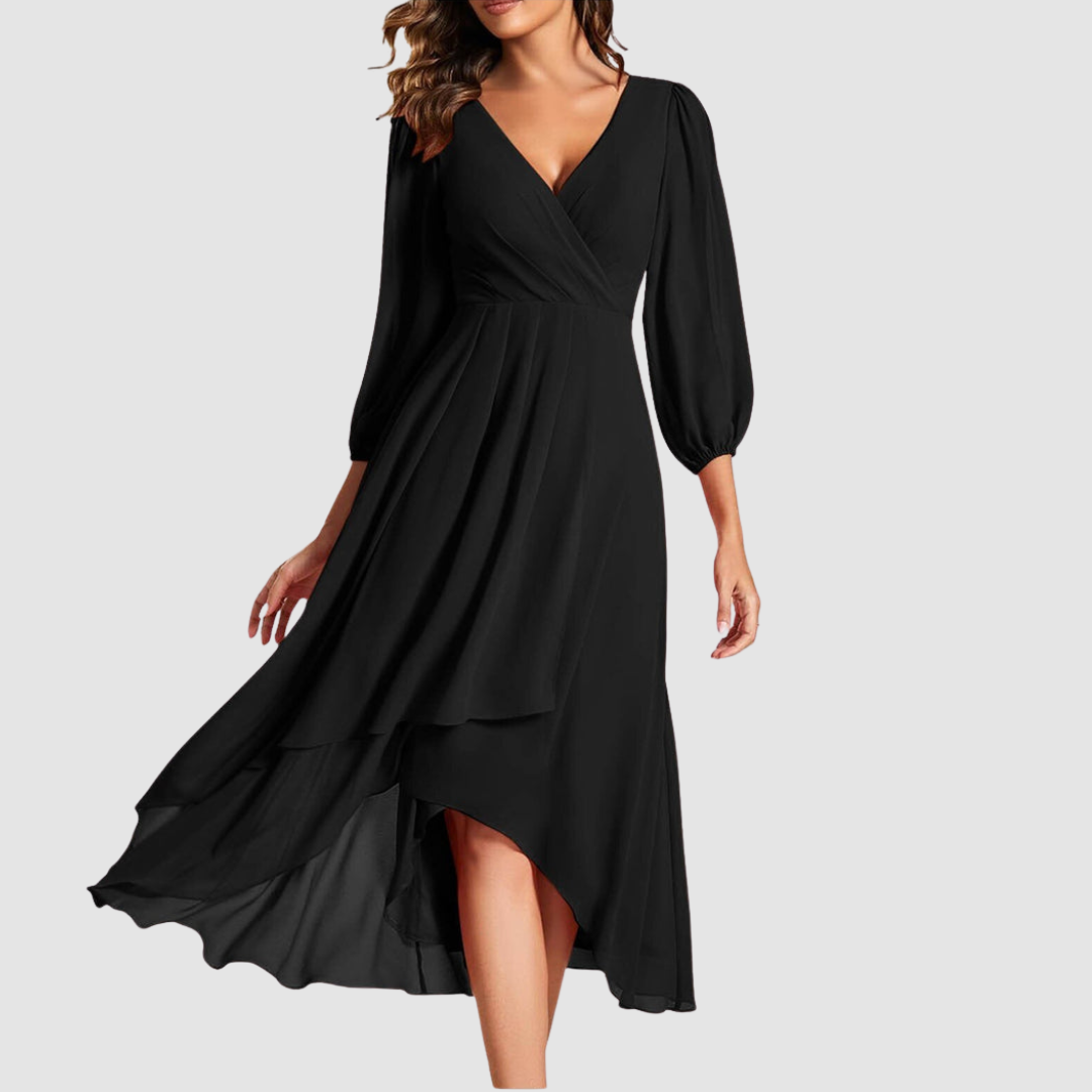 Women's Elegant V-Neck Maxi Dress